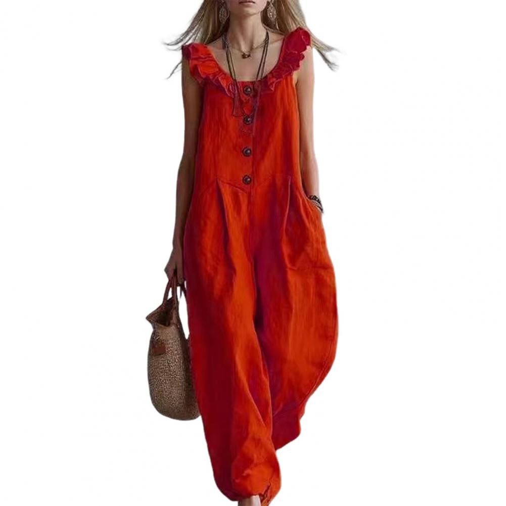 Women Jumpsuit Breathable Rela - đánh giá và giá Jumpsuit Linen Relaxed
