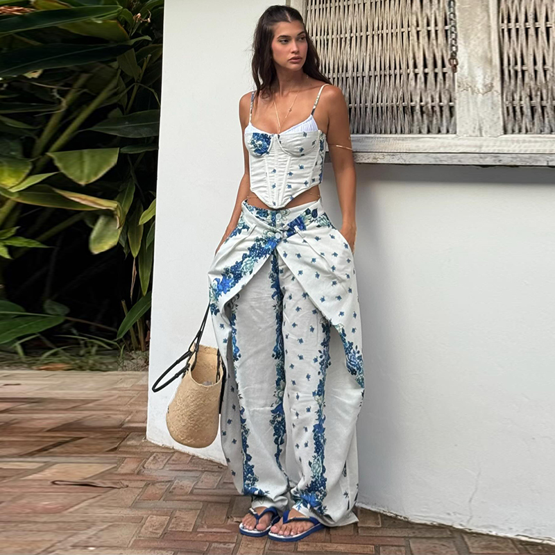 Sexy Printed Vest Trouser Wome - đánh giá và giá Romper Floral Print