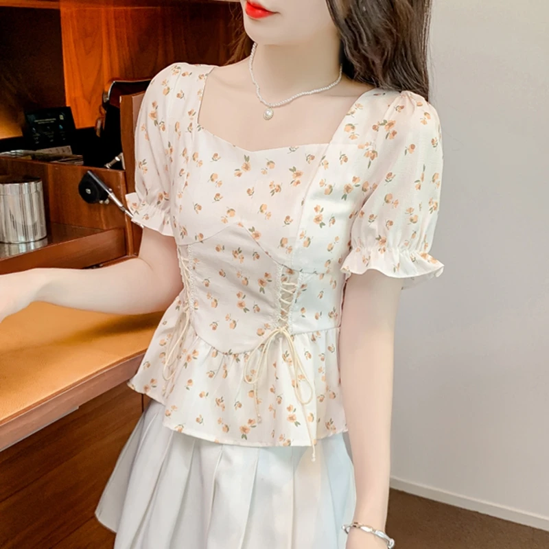 Vintage Summer Printed Blouses - đánh giá và giá Romper Floral Print
