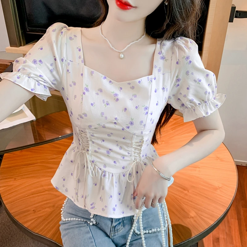 Vintage Summer Printed Blouses - đánh giá và giá Romper Floral Print